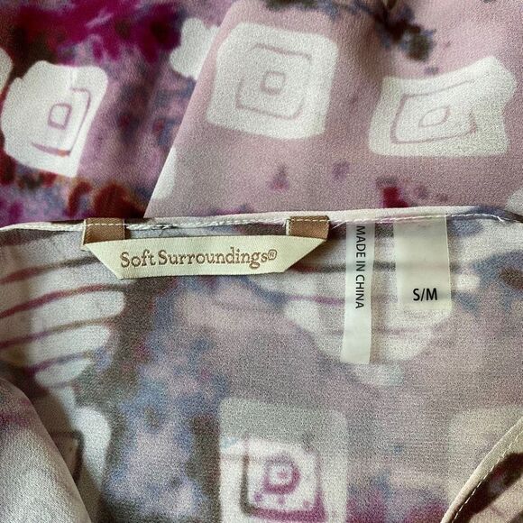 Soft Surroundings Bohemian Sheer Poncho Coverup Blouse - Picture 4 of 9